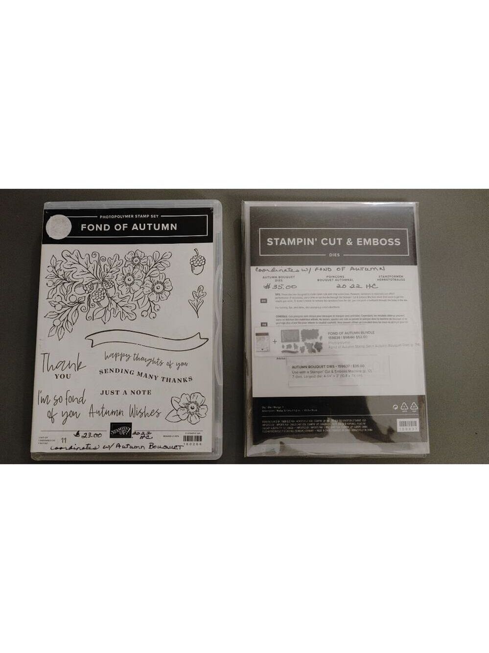 Stampin' Up! Fond Of Autumn + Cut & Emboss Dies
